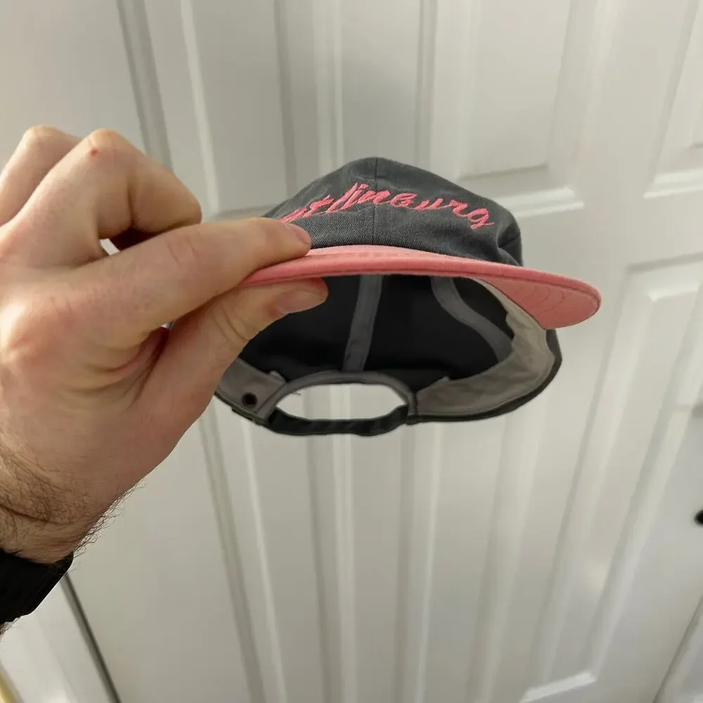Vintage Gatlinburg Souvenir Hat Grey Hat, Pink Bill J HATS - Picture 9 of 9